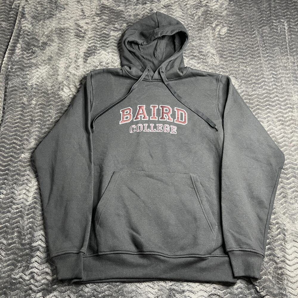 Baird college Hoodie Men’s Size M black Heavyweight Pullover